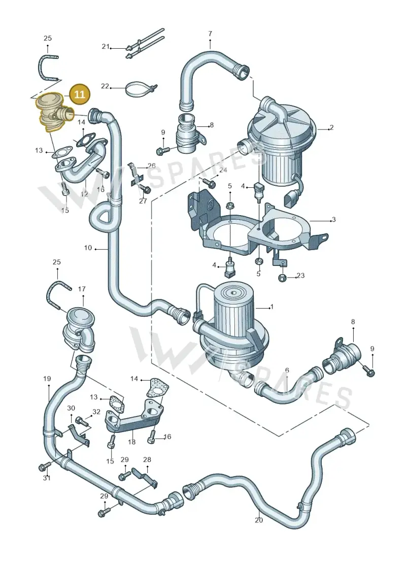 07C131101L — Audi A8/S8/qu. lang    08> (2007-) diagram 258131200, position 11