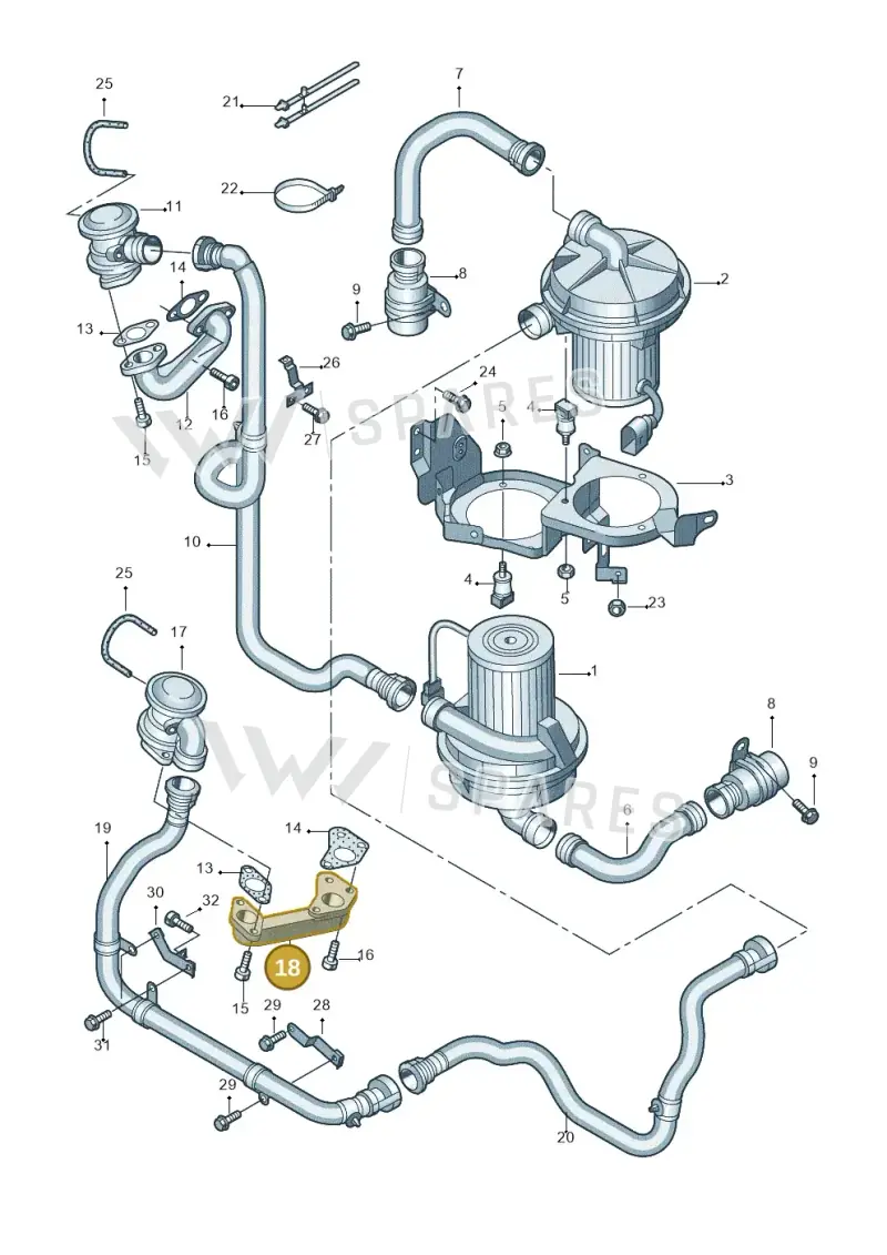07C131281 — Audi A8/S8/qu. lang    08> (2007-) diagram 258131200, position 18
