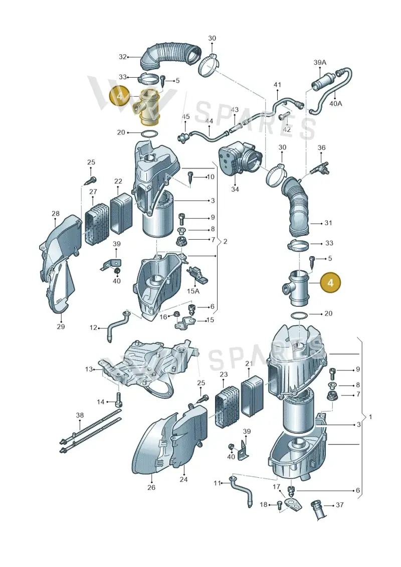 07C906461A — Audi A8/S8/qu. lang    08> (2007-) diagram 291133900, position 4