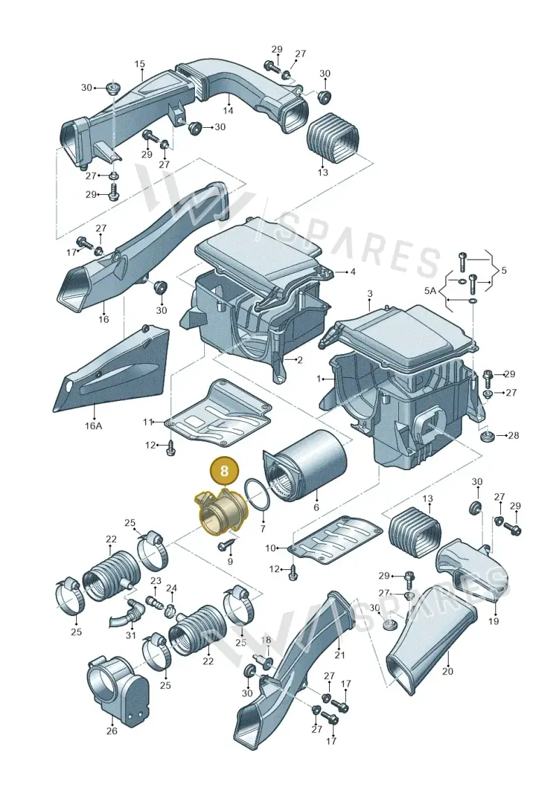 07C906461A — Audi R8 qu. 5.2 (2012-2015) diagram 752133020, position 8