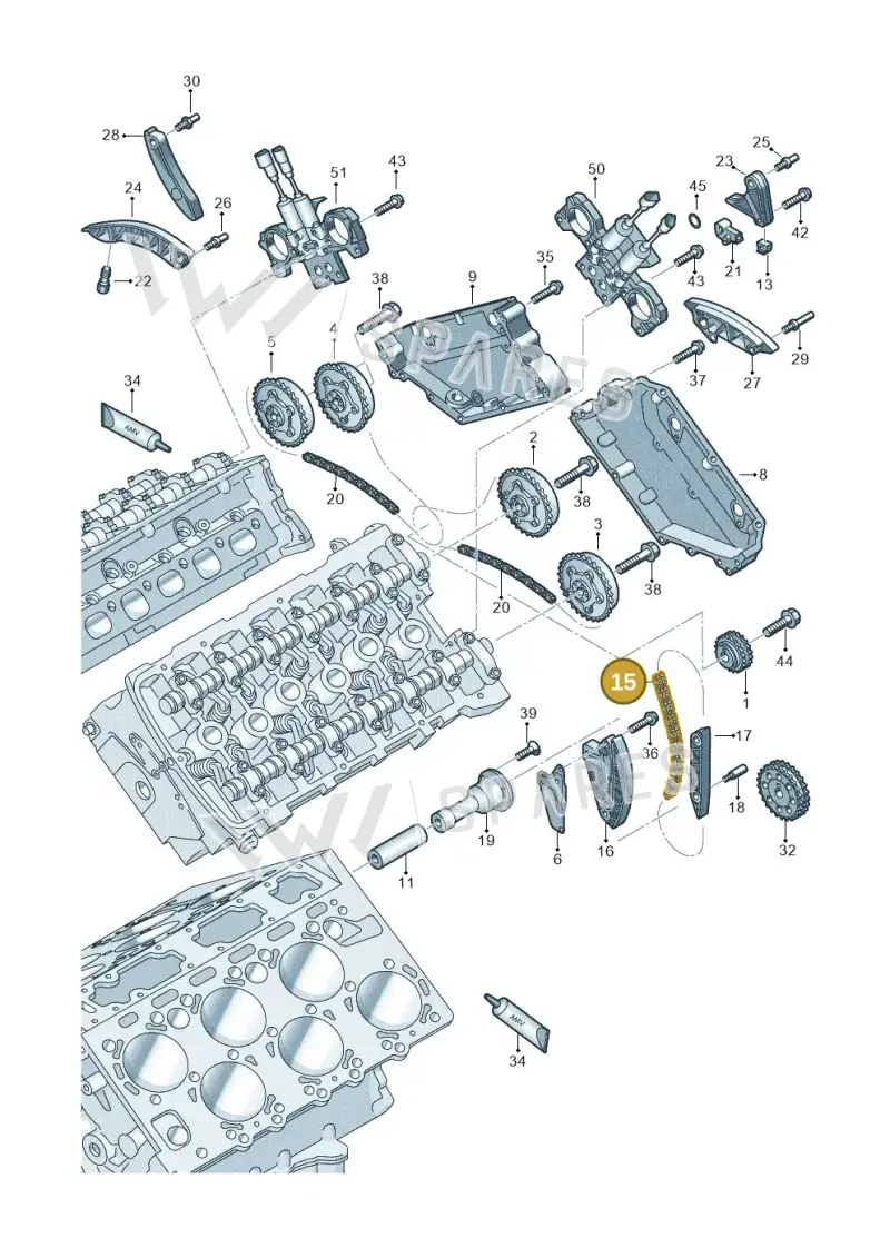 07D109465A — Audi A8/S8/qu. lang    08> (2007-) diagram 291109630, position 15