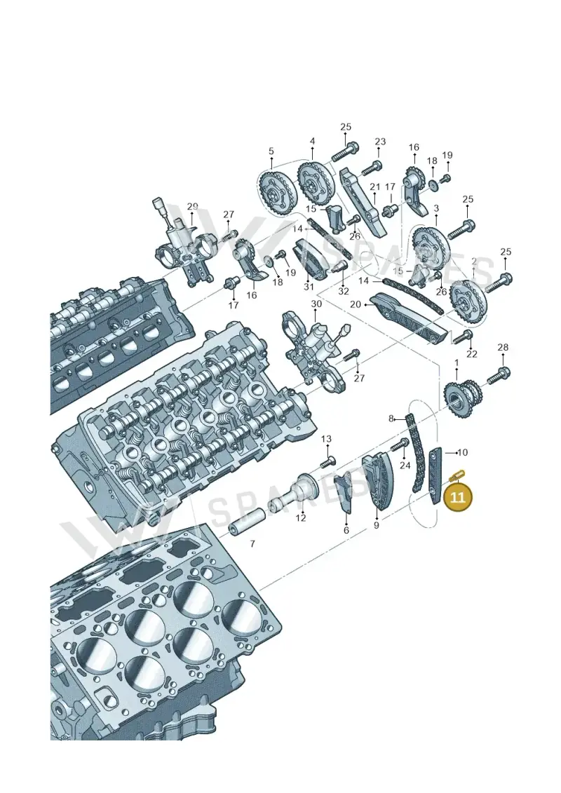 07D109471A — Audi A8L qu. 3.0 TDI (2013-2018) diagram 696109450, position 11