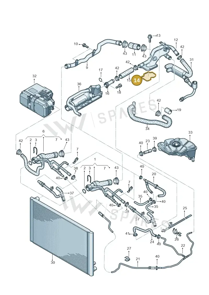 07D121149B — Audi A8/S8/qu. lang    08> (2007-) diagram 291121210, position 14