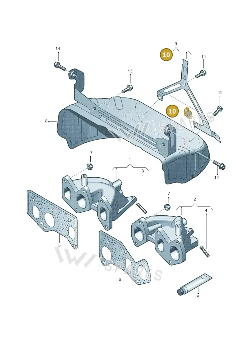 07D971939 — Audi A3 Sportback (2008-2013) diagram 258253250, position 10