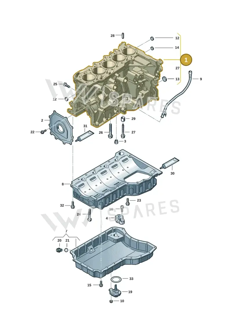 07K103011BA — Audi RS3 Limousine (2017-2020) diagram 898103100, position 1