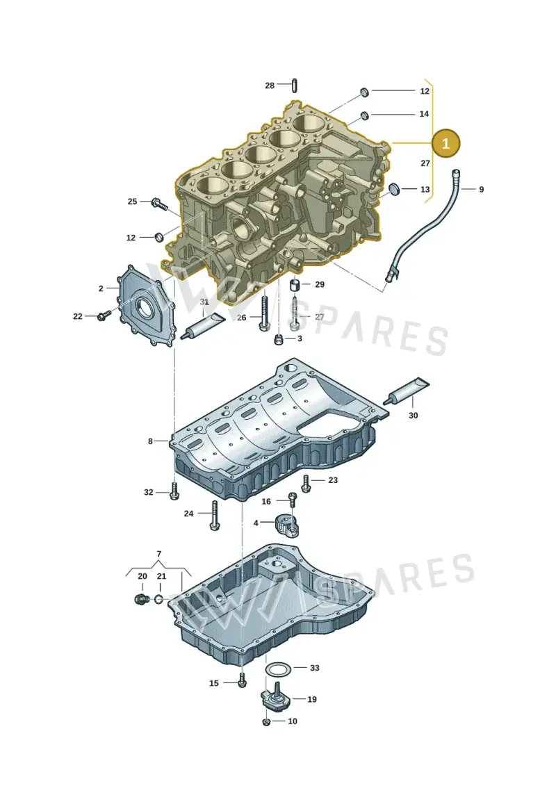 07K103011BB — Audi A3 Sportback (2019-2025) diagram 898103101, position 1