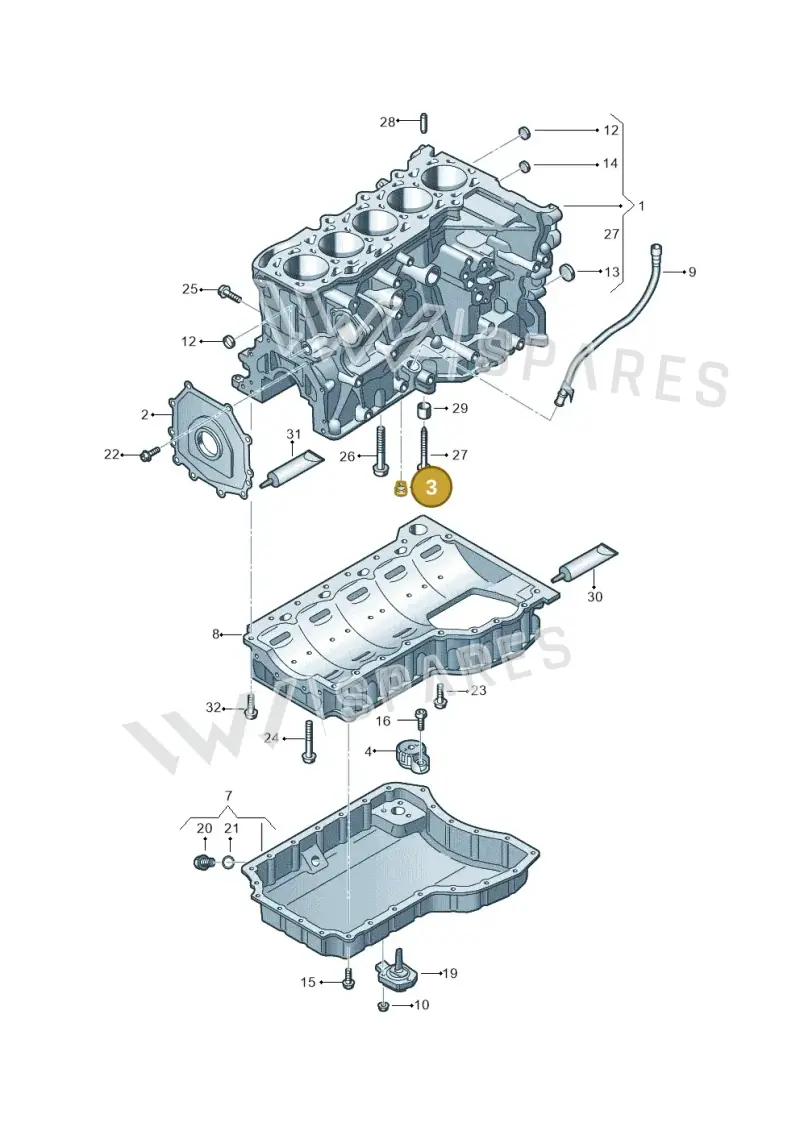 07K103154H — SEAT CUPRA Formentor (2020-) diagram 898103100, position 3