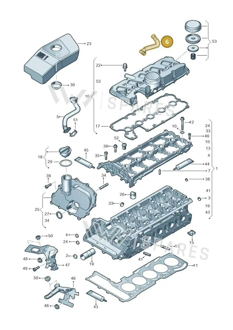 07K103221E — Audi RS3 Sportback (2011-2012) diagram 676103300, position 6