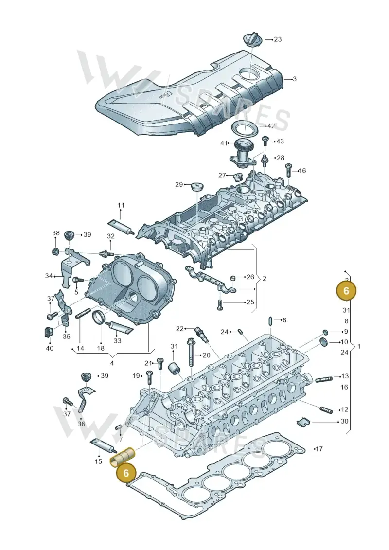 07K103499A — Audi RSQ3 Sportback (2019-2024) diagram 898103300, position 6
