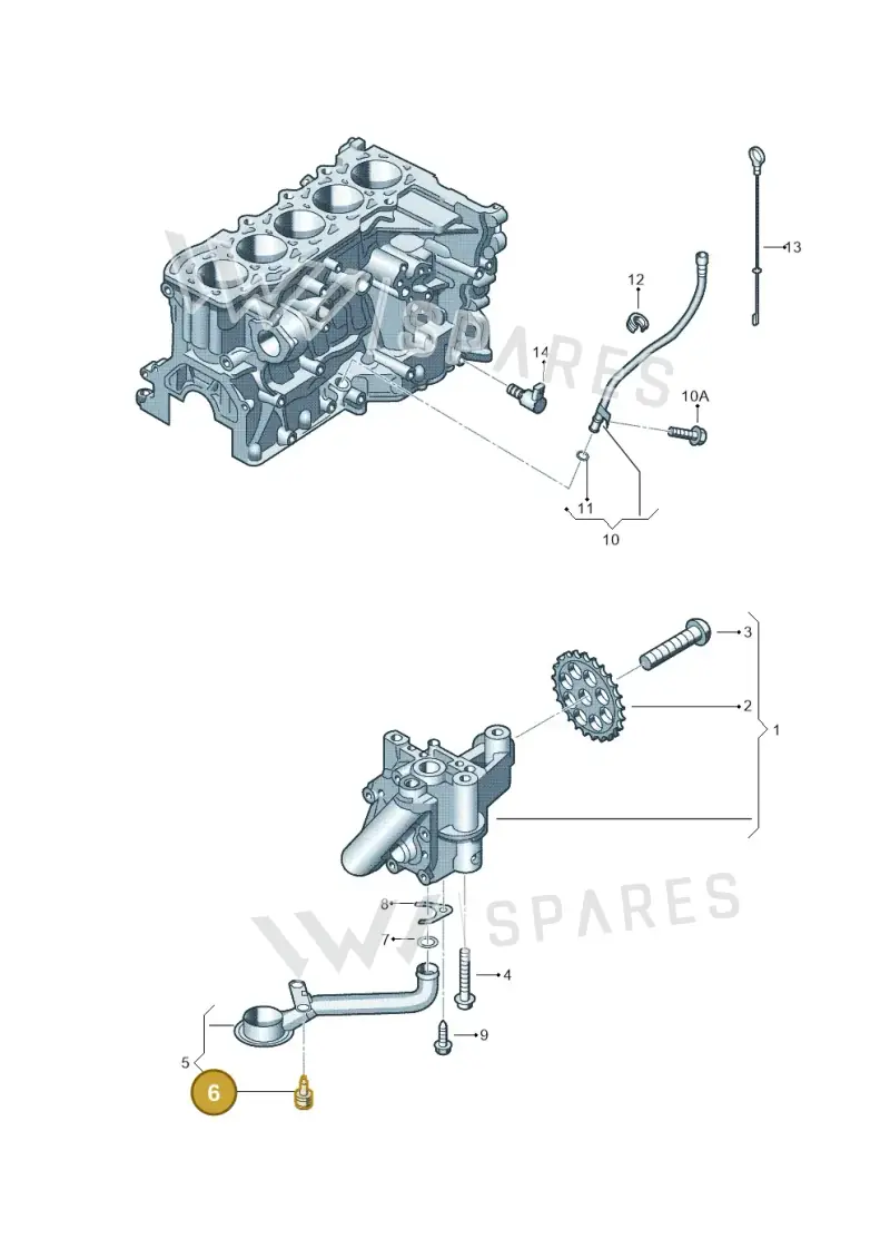 07K103831A — Audi RS3 Sportback (2011-2012) diagram 720115100, position 6
