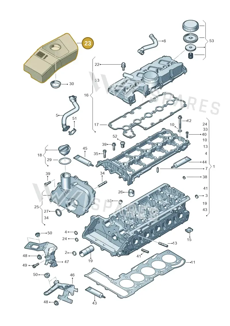 07K103925C — Audi RS3 Sportback (2011-2012) diagram 676103300, position 23