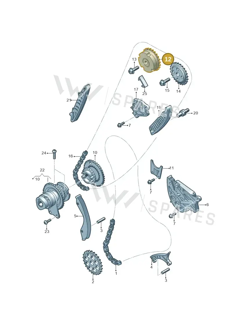 07K109083J — Audi RSQ3 Sportback (2019-2024) diagram 898109300, position 12