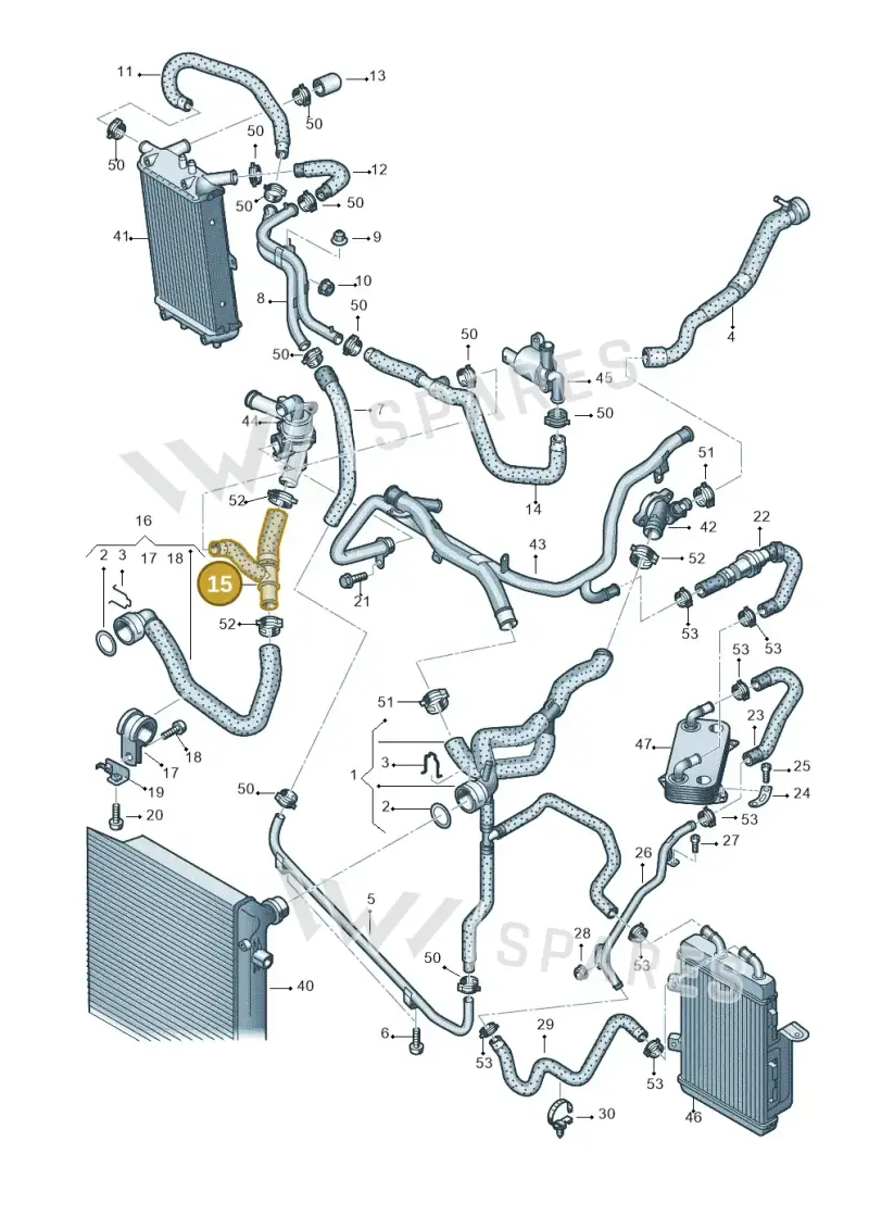 07K121055A — Audi TTRS Plus Coupe (2009-2014) diagram 676121330, position 15