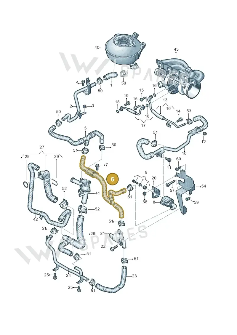 07K121063G — Audi RSQ3 Sportback (2019-2024) diagram 898121310, position 6
