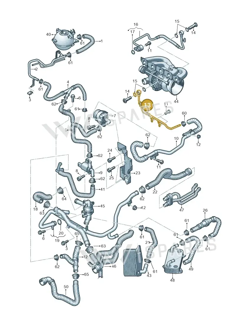 07K121497B — Audi RS3 Sportback (2011-2012) diagram 720121340, position 13