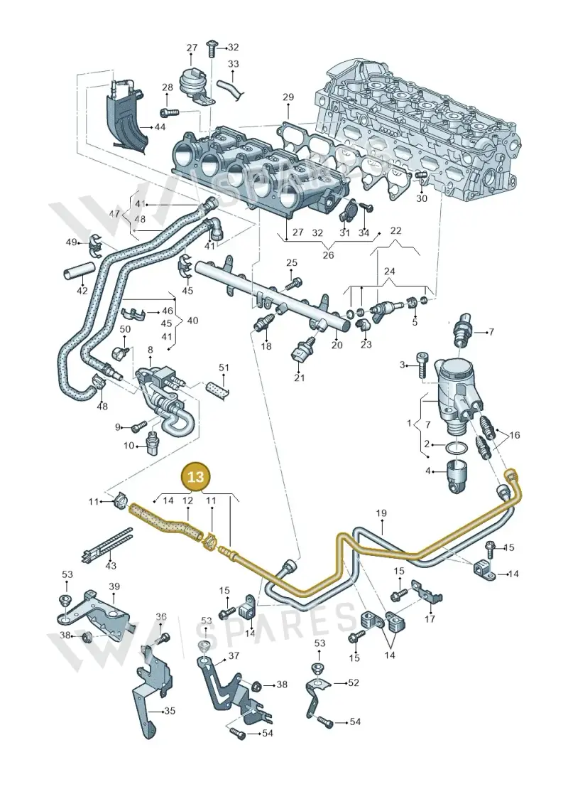 07K127509A — Audi RS3 Sportback (2015-2016) diagram 858133340, position 13