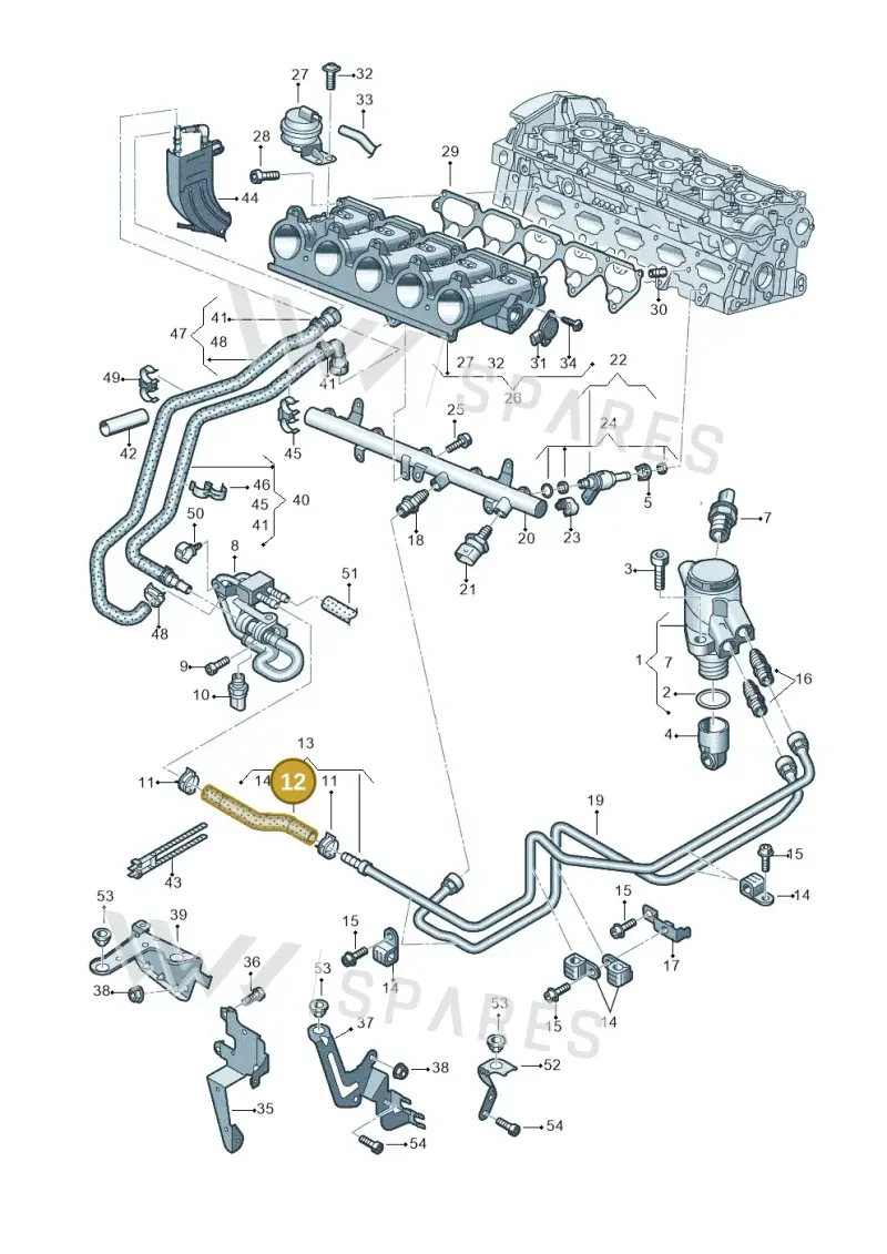 07K127511 — Audi RS3 Sportback (2015-2016) diagram 858133340, position 12