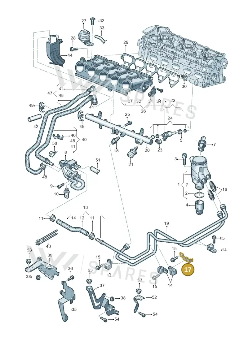07K127785 — Audi RS3 Sportback (2015-2016) diagram 858133340, position 17