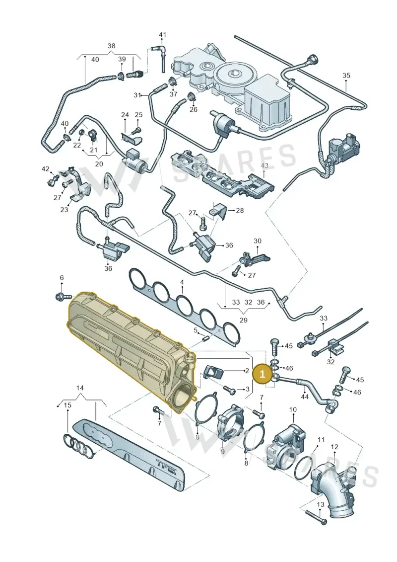 07K133201AL — Audi RS3 Limousine (2017-2020) diagram 898133320, position 1