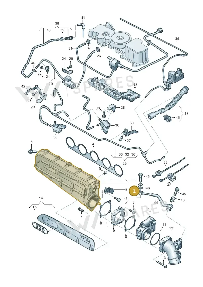07K133201BD — Audi A3 Sportback (2019-2021) diagram 596133632, position 1