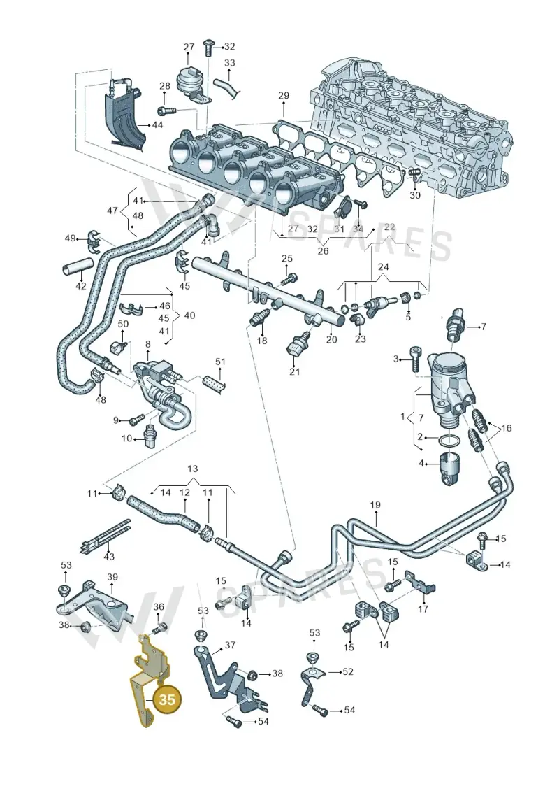 07K133239G — Audi RS3 Sportback (2015-2016) diagram 858133340, position 35