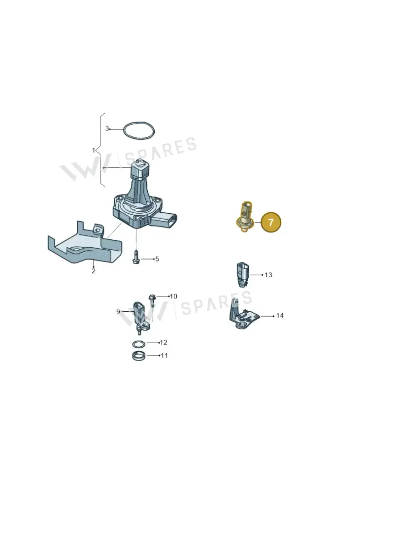 07K919081A — Audi RS3 Sportback (2015-2016) diagram 858919400, position 7