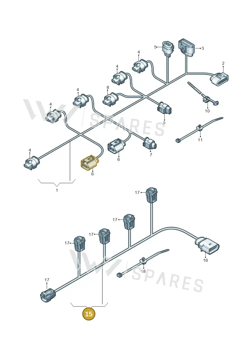 07K971082F — Audi RS Q3 Sportback (2019-2024) diagram 898971100, position 15