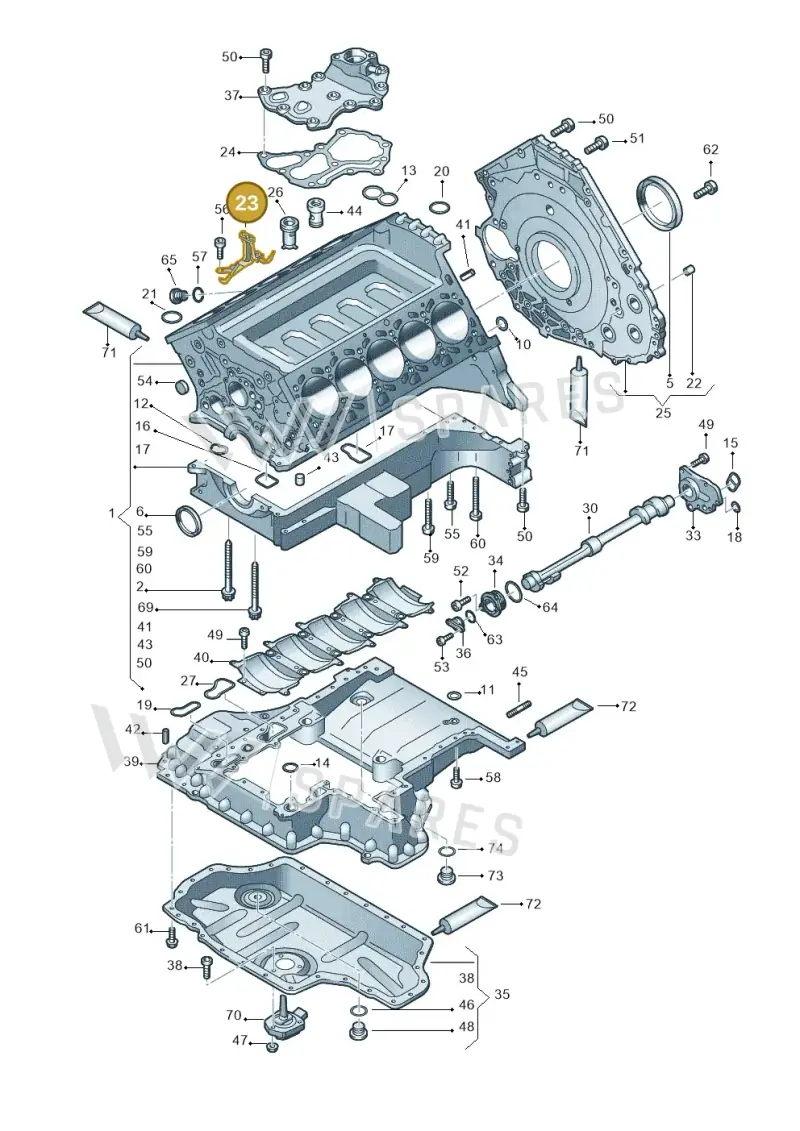 07L103158G — Audi A6 2.7 TDI (2008-2011) diagram 448103360, position 23