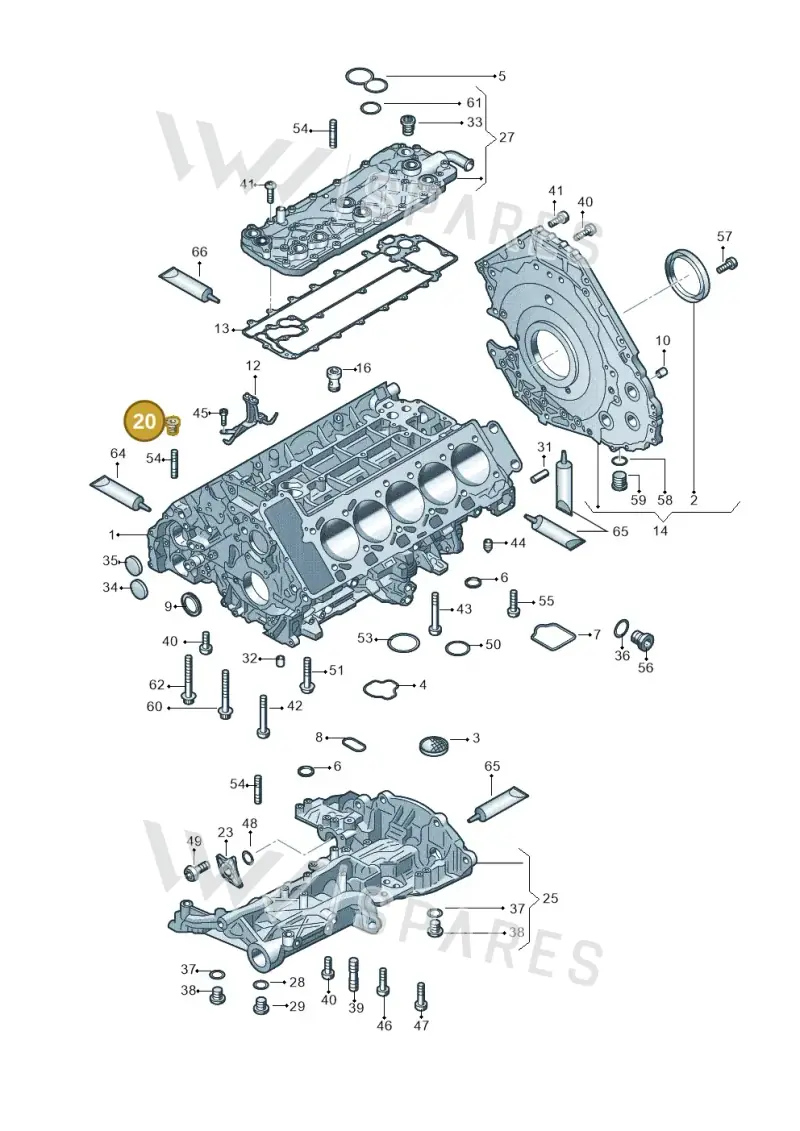 07L103271A — Audi R8 Spyder (2015-2024) diagram 641103000, position 20