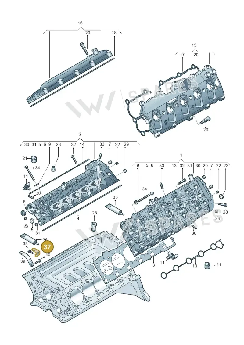 07L103390R — Audi R8 Spyder (2015-2024) diagram 872103200, position 37