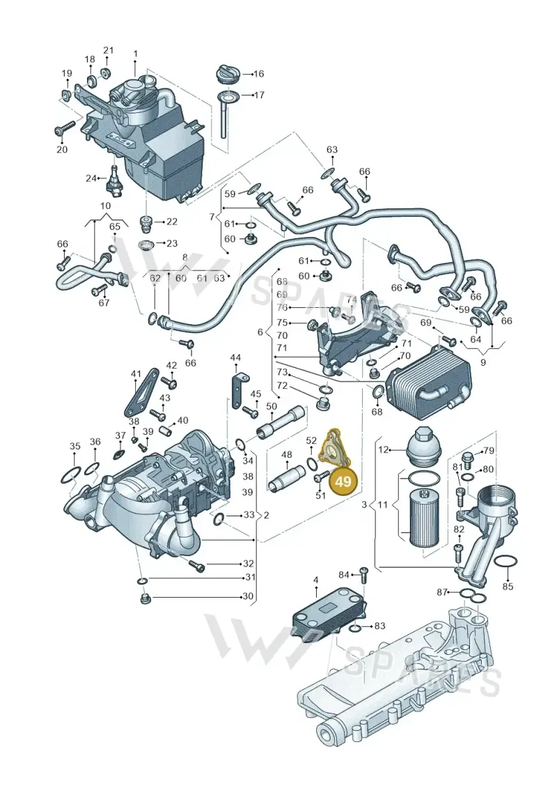 07L103707B — Audi R8 Spyder (2015-2024) diagram 872115100, position 49