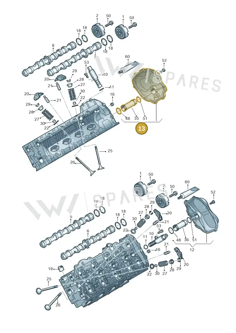 07L109286M — Audi RS4 Av. qu. 4.2 (2012-2015) diagram 473109100, position 13