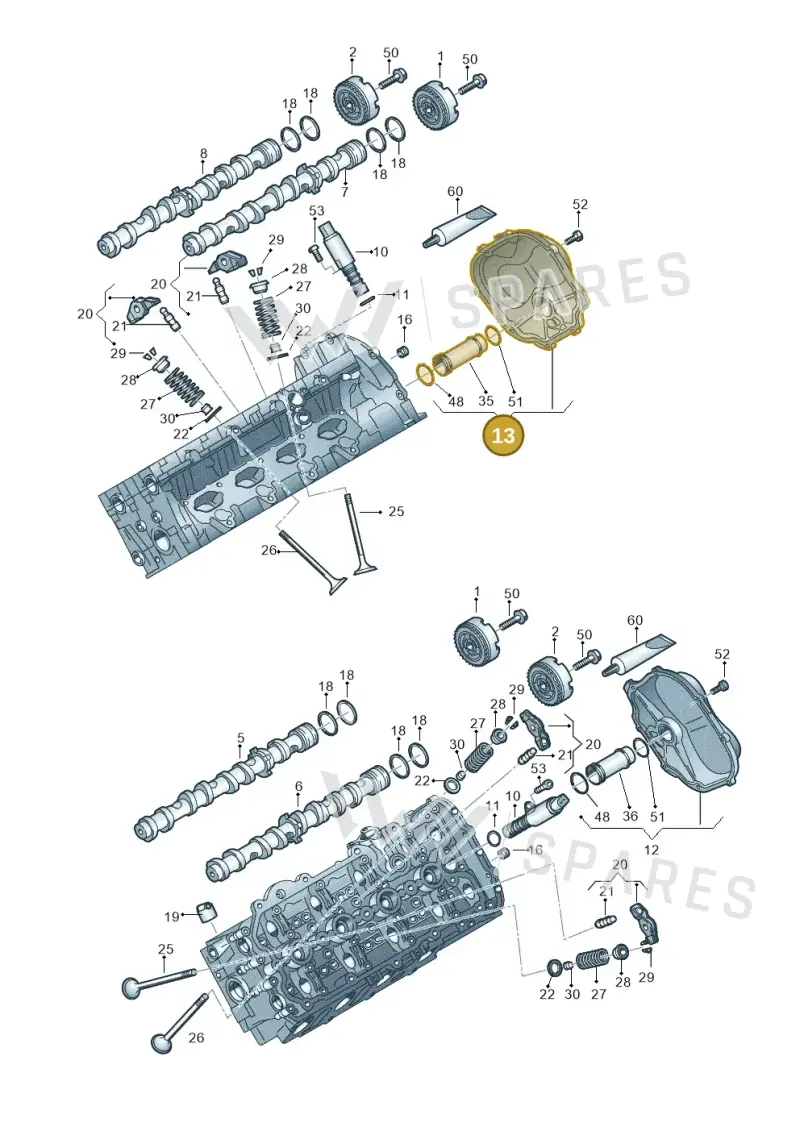 07L109286M — Audi RS5 Cabrio (2012-2015) diagram 759109100, position 13