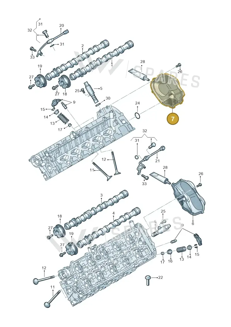 07L109286M — Audi R8 Spyder (2015-2024) diagram 872109200, position 7