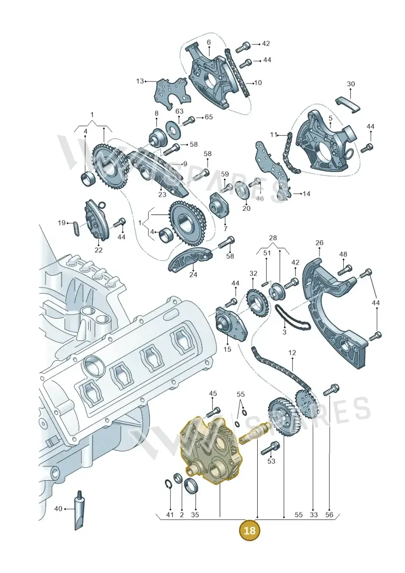 07L109359AA — Audi R8 Spyder (2015-2024) diagram 872109300, position 18