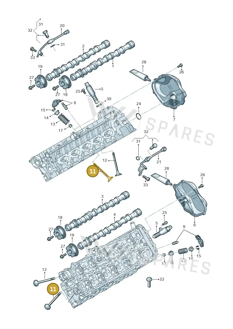 07L109601K — Audi R8 Spyder (2015-2024) diagram 872109200, position 11