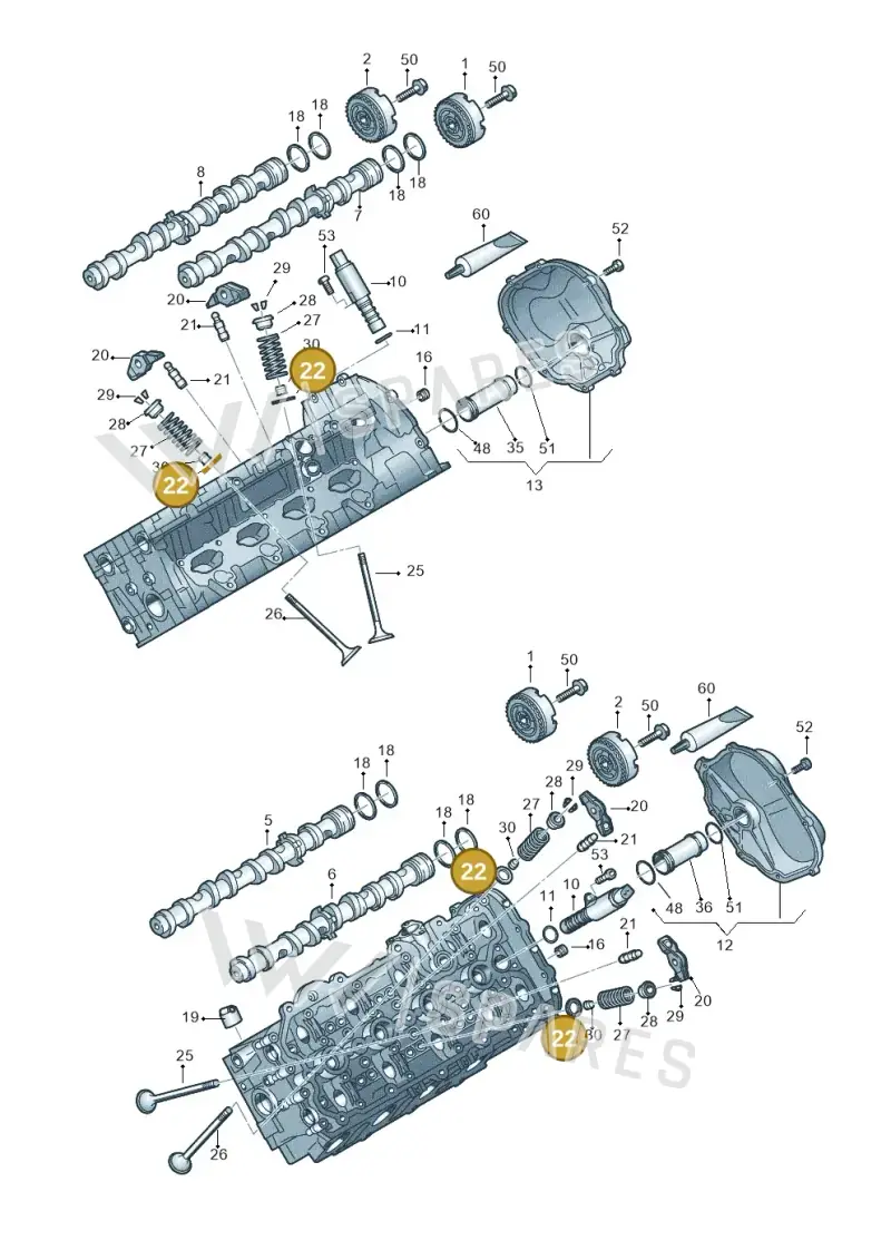 07L109629A — Audi RS4 Av. qu. 4.2 (2012-2015) diagram 473109100, position 22