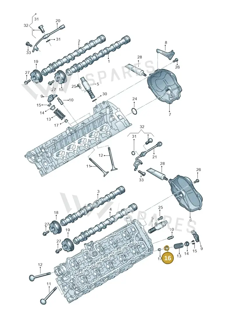 07L109629A — Audi R8 qu. 5.2 (2012-2015) diagram 618109150, position 16