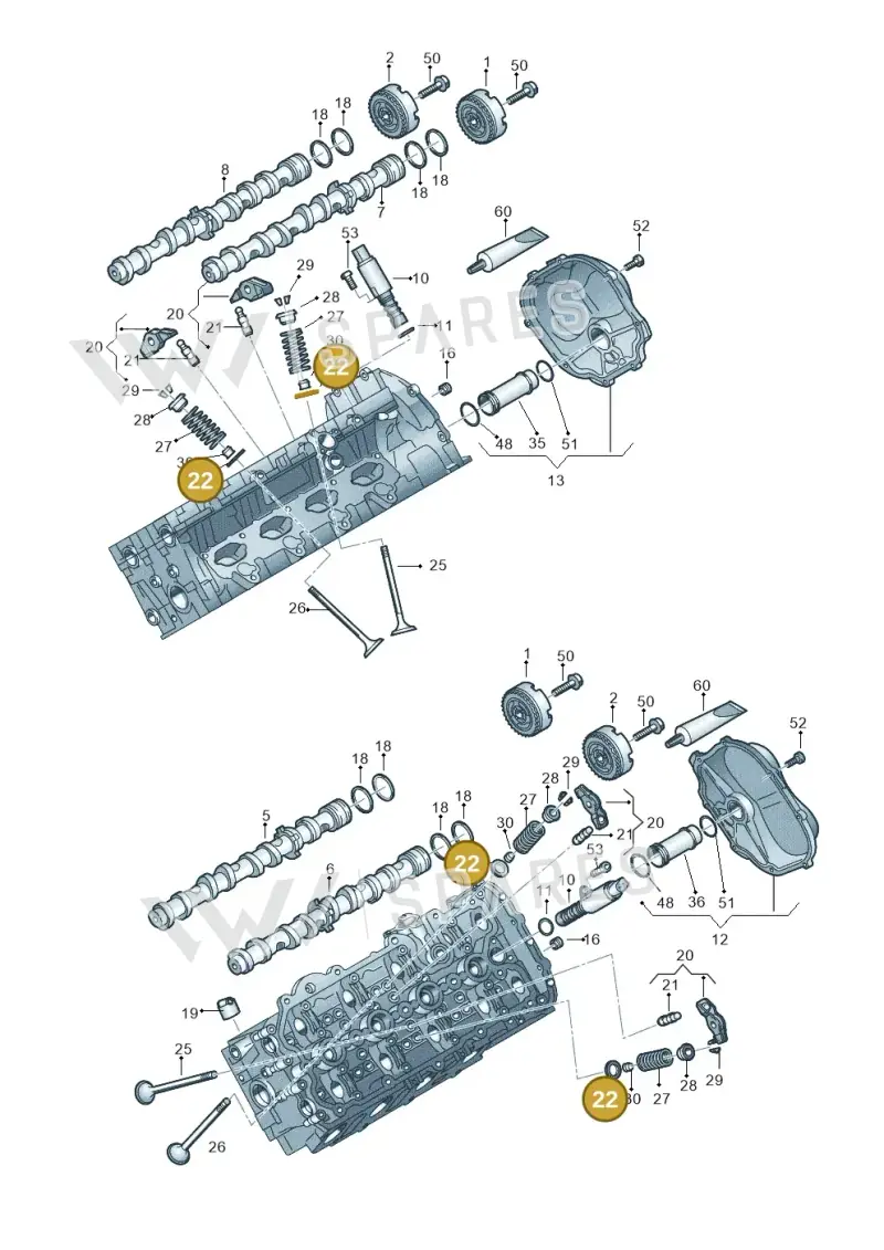 07L109629A — Audi RS5 Cabrio (2012-2015) diagram 759109100, position 22