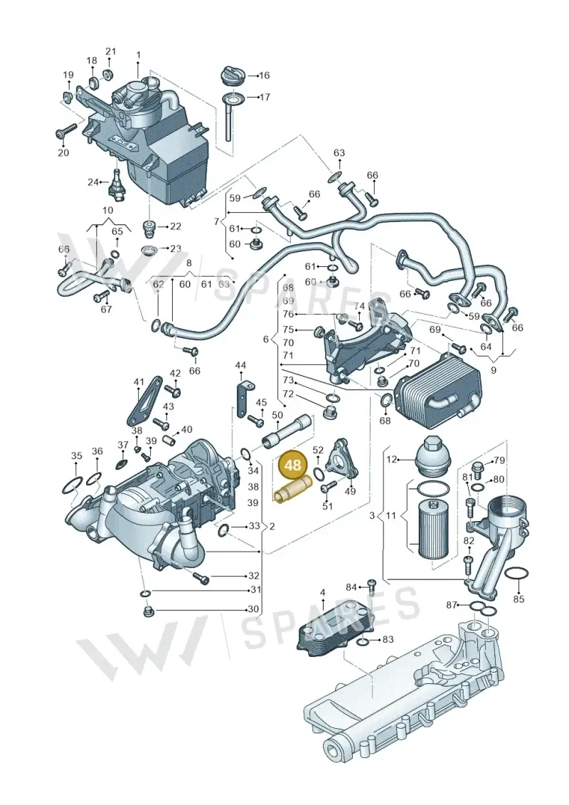 07L115467B — Audi R8 Spyder (2015-2024) diagram 872115100, position 48