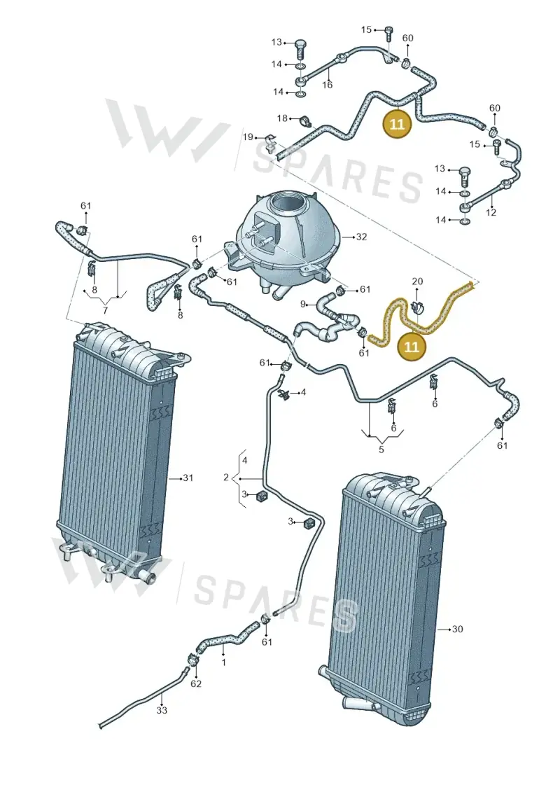 07L121086G — Audi R8 Spyder (2015-2024) diagram 872121350, position 11