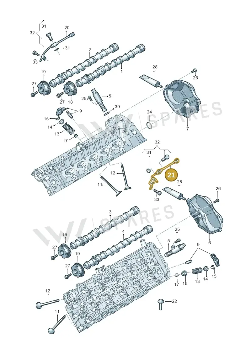 07L121455J — Audi R8 Spyder (2015-2024) diagram 872109200, position 21