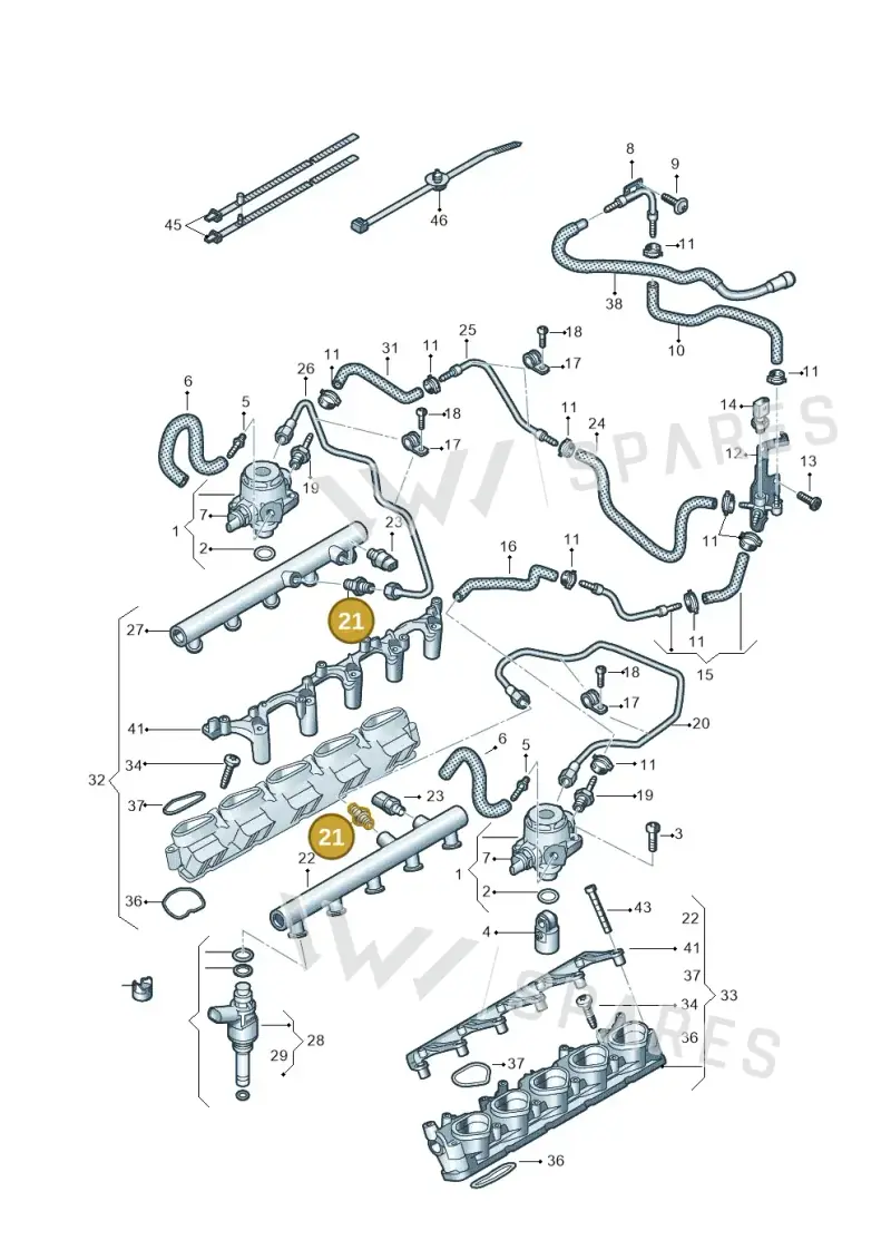 07L127065 — Audi R8 Spyder (2015-2024) diagram 872133240, position 21