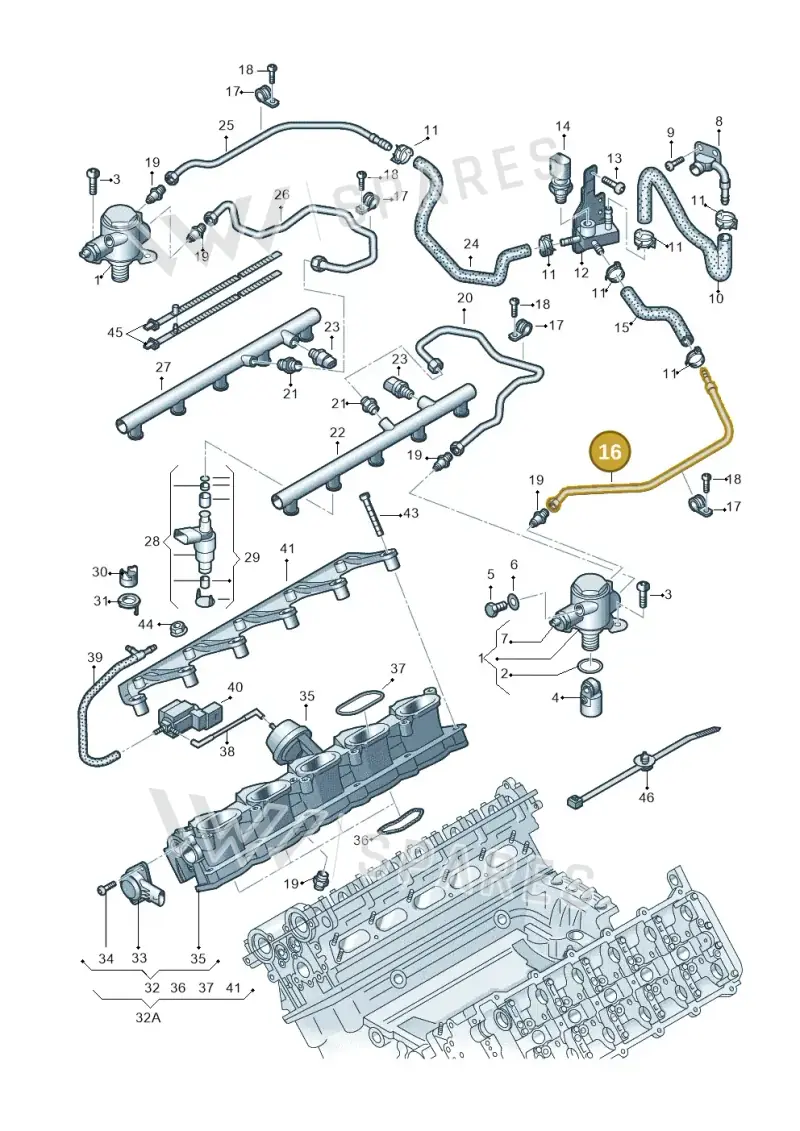 07L127509BC — Audi R8 qu. 5.2 (2012-2015) diagram 618133250, position 16
