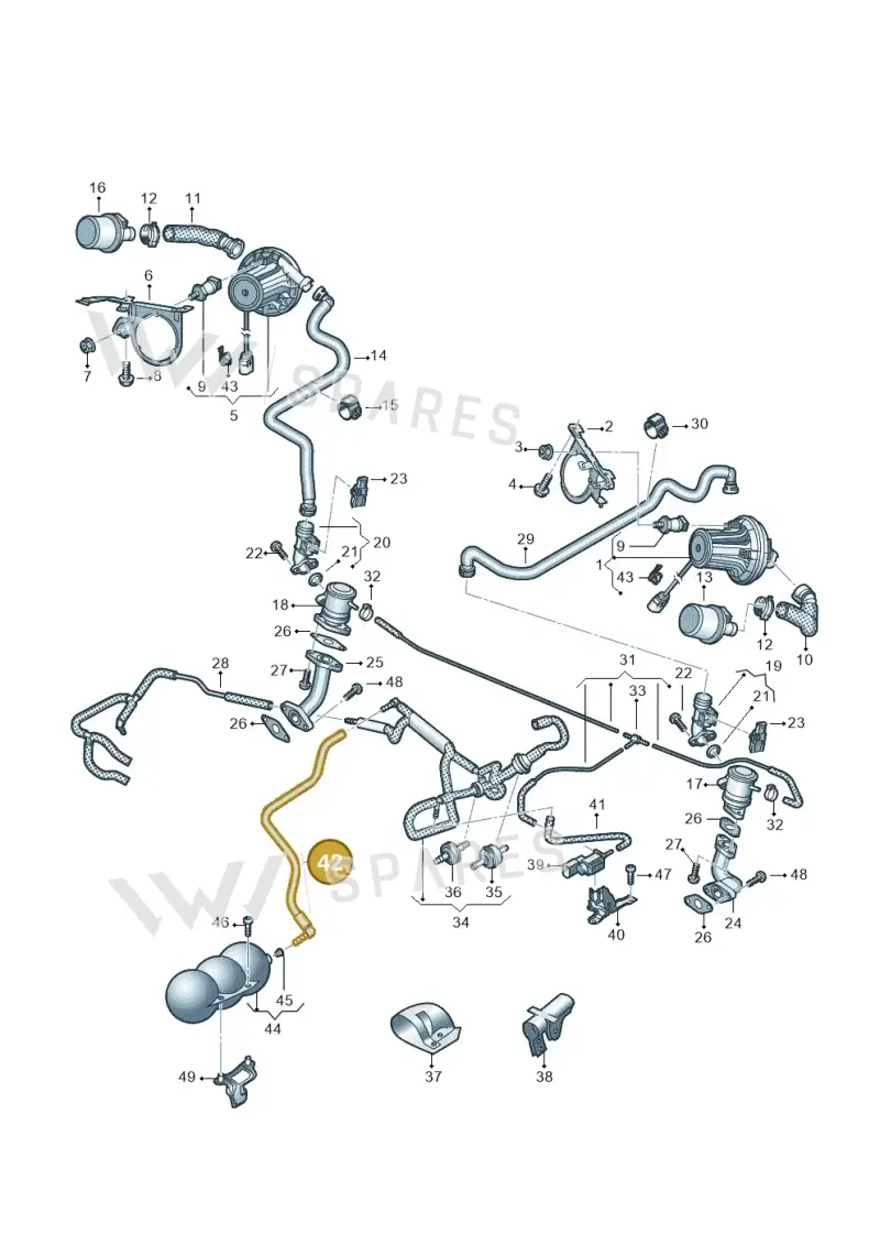 07L131055N — Audi R8 Spyder (2015-2024) diagram 872131350, position 42