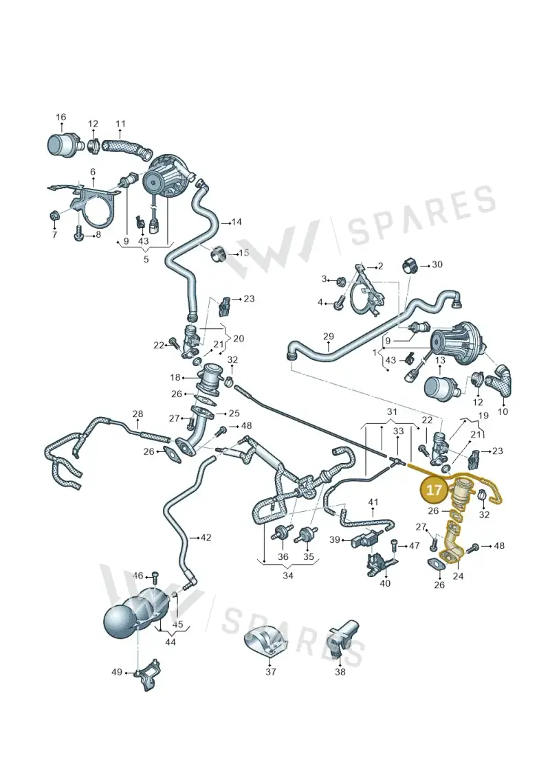 07L131101N — Audi R8 Spyder (2015-2024) diagram 872131350, position 17