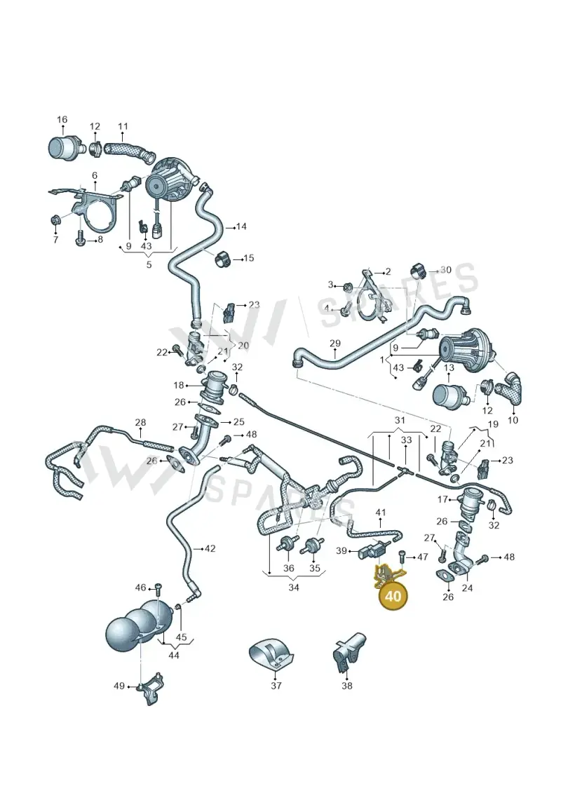 07L131157H — Audi R8 Spyder (2015-2024) diagram 872131350, position 40