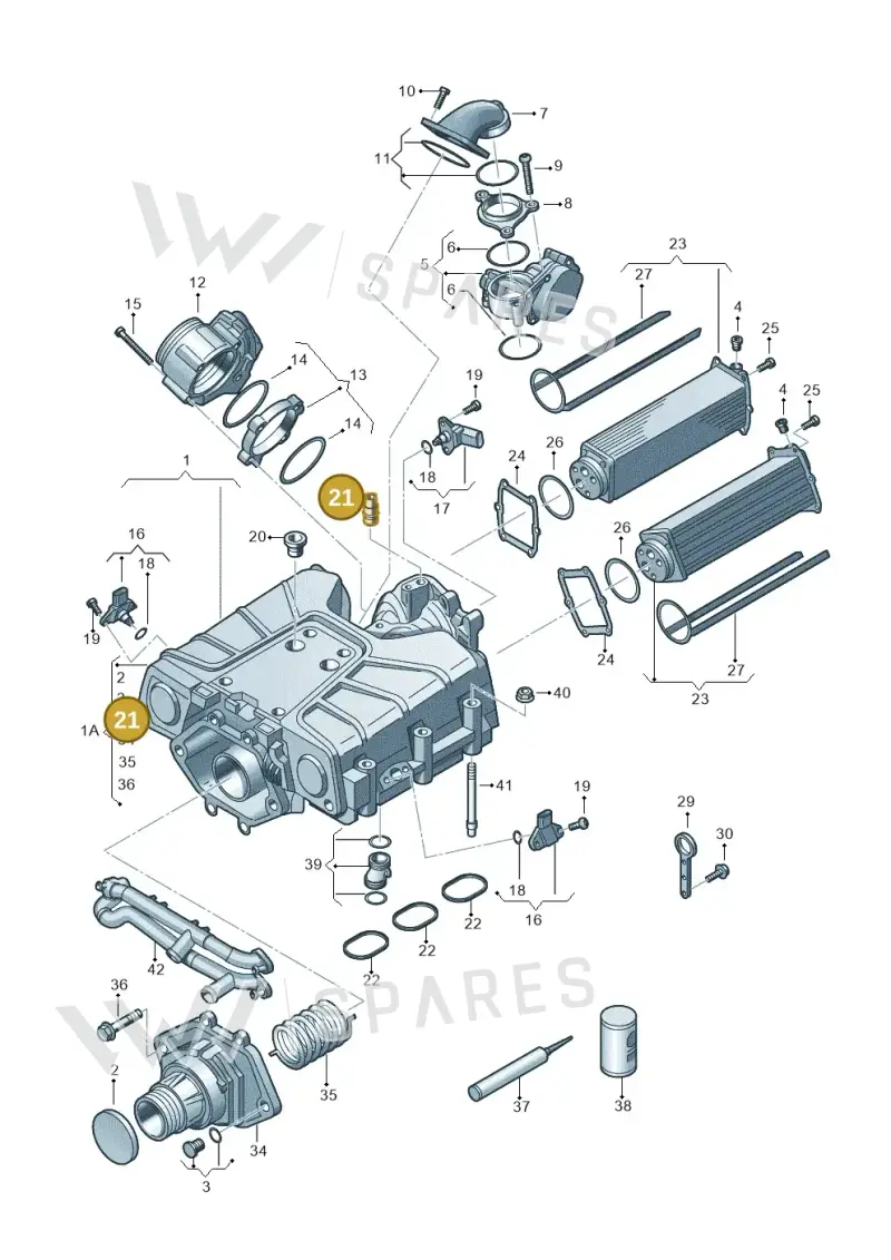 07L133382Q — Audi A6 2.7 TDI (2008-2011) diagram 648145350, position 21