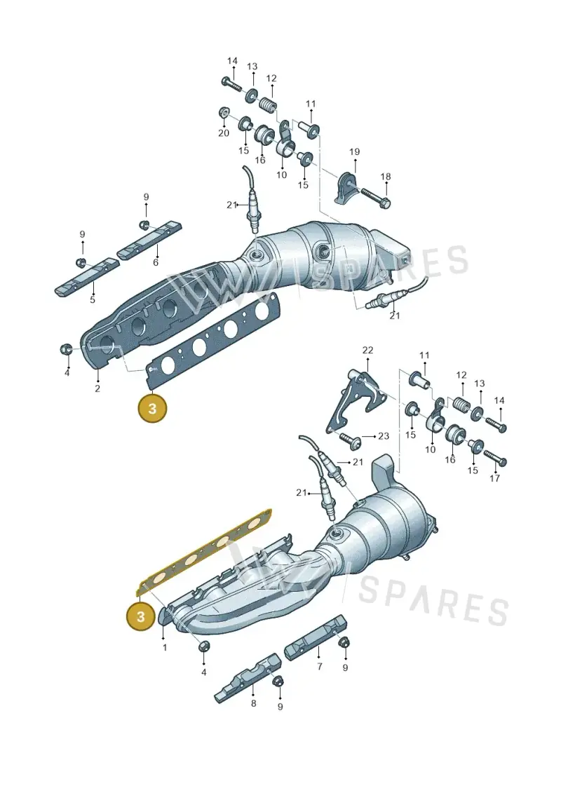 07L253039Q — Audi R8 Spyder (2015-2024) diagram 872253400, position 3