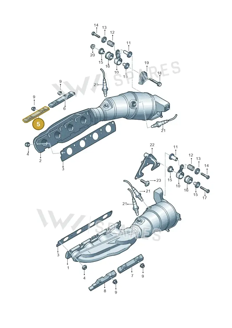 07L253709H — Audi R8 Spyder (2015-2024) diagram 872253400, position 5